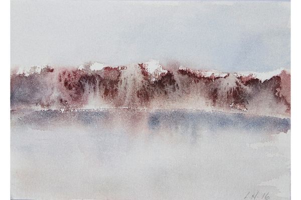 Wish you were Here I, aquarelle sur papier Saint Armand, 7x5p.